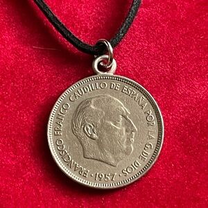Spain Coin Pendant Necklace